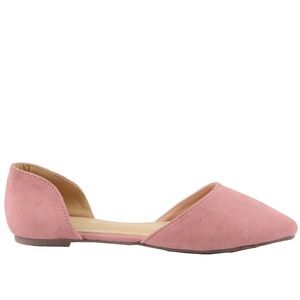 Women's D'orsay Pointed Toe Mauve Flat Ballet